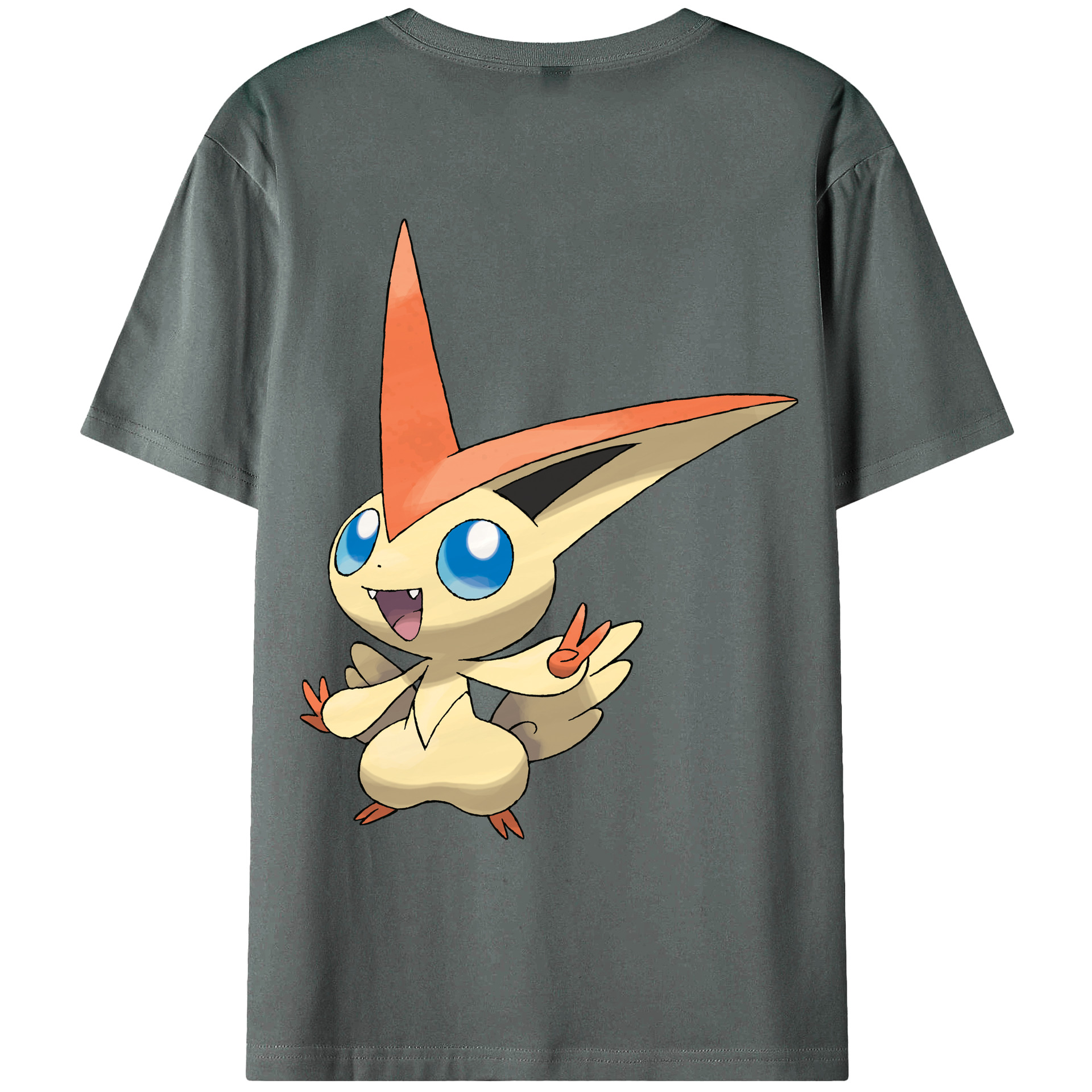 （画像用） ポケットモンスター Pokémon 綿100％ メンズ半袖Tシャツ（バックプリント） 通気性